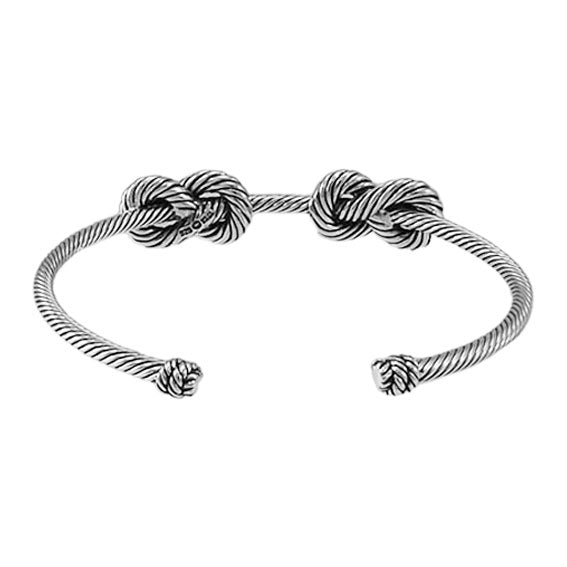 Jump… but hold on to that Sterling Silver Rope Cuff Bracelet TBA207