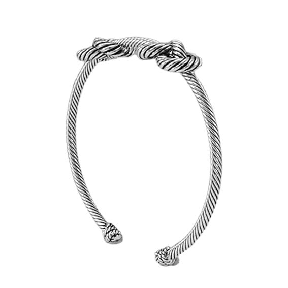 Jump… but hold on to that Sterling Silver Rope Cuff Bracelet TBA207