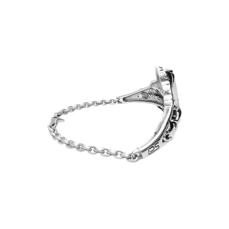 Manta Rays and Sharks Sterling Silver Chain Bracelet - Wholesale Jewelry