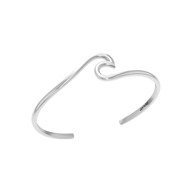 Peter Stone Jewelry Sterling Silver Smooth Wave Cuff Bracelet - Divesilver Collection TBA310 - Wholesale Jewelry