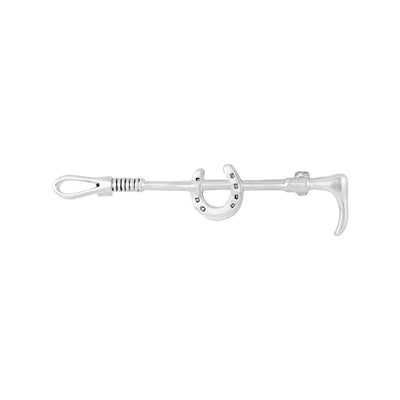 Western Heritage Horseshoe and Crop Sterling Silver Brooch TBC078