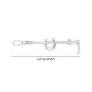 Western Heritage Horseshoe and Crop Sterling Silver Brooch TBC078