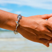 Breathing in the Sealife ~ Sterling Silver Jewelry Link Bracelet TBG352