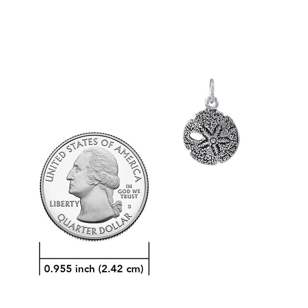 Tokens of the shore ~ Sterling Silver Jewelry Sand Dollar Charm TC216