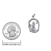 Sterling Silver Howling Wolf Charm TC429
