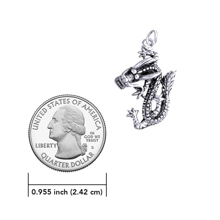 Chinese Dragon Sterling Silver Charm TC482