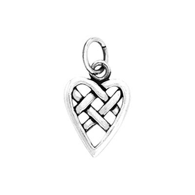 Celtic Knotwork Heart Silver Charm TCM047