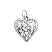 Celtic Knotwork Heart Silver Charm TCM105