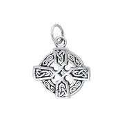 Celtic Knotwork Cross Silver Charm TCM106