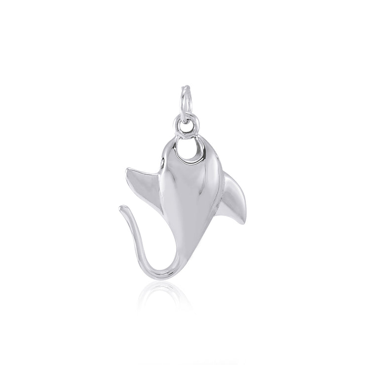 Small Manta Ray Sterling Silver Charm TCM662