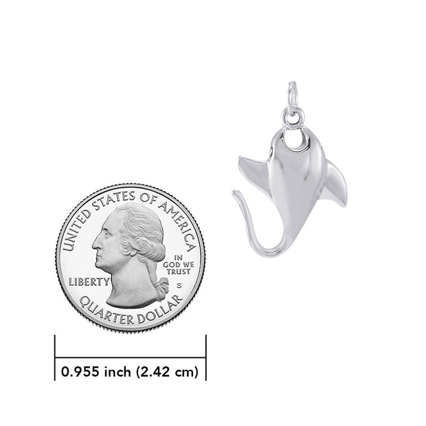 Small Manta Ray Sterling Silver Charm TCM662