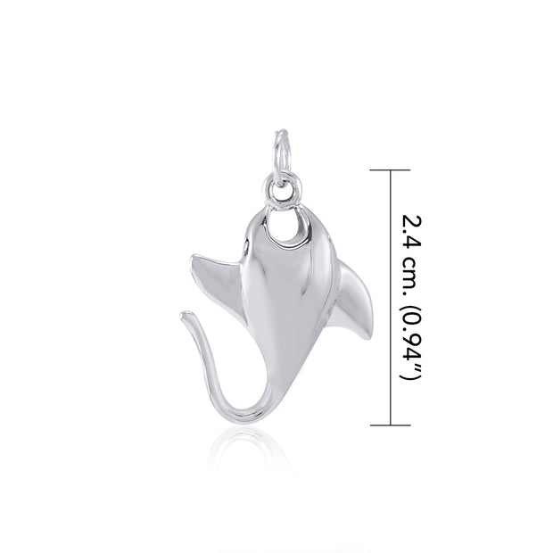 Small Manta Ray Sterling Silver Charm TCM662