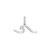 Sterling Silver Wave Charm - Wholesale Jewelry