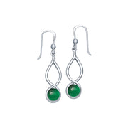 Infinity Sterling Silver Earrings With Cabochon TE1026