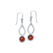 Infinity Sterling Silver Earrings With Cabochon TE1026