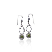 Infinity Sterling Silver Earrings With Cabochon TE1026