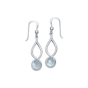 Infinity Sterling Silver Earrings With Cabochon TE1026