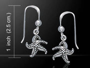 Starfish Sterling Silver Dangle Earrings TE2043