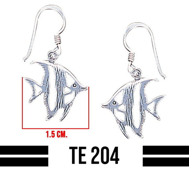 Angelfish Sterling Silver Hook Earring TE204