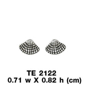 Seashell Silver Post Earrings TE2122