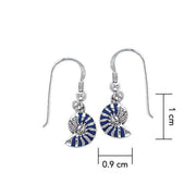 Nautilus Shell Sterling Silver Hook Earring TE2847