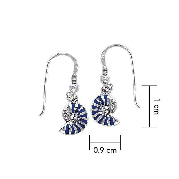 Nautilus Shell Sterling Silver Hook Earring TE2847