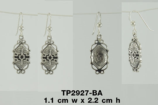 Janus God Sterling Silver Earrings TE2927