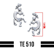 Kokopelli Sterling Silver Post Earrings TE510