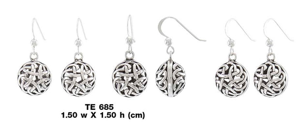 Celtic Knotwork Sterling Silver Earrings TE685