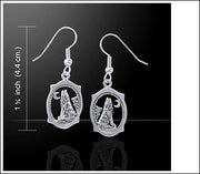 Listen to the wolf’s mighty howl ~ Sterling Silver Hook Earrings TE744