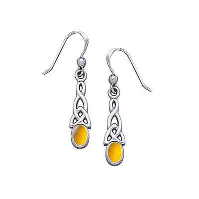 Celtic Knotwork Triquetra Sterling Silver Earrings TE864