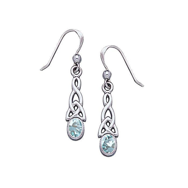 Celtic Knotwork Triquetra Sterling Silver Earrings TE864