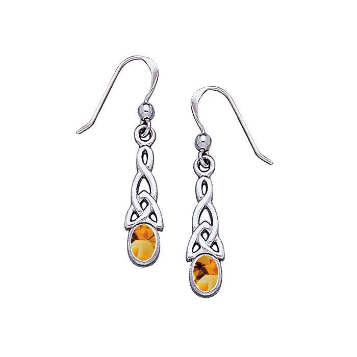 Celtic Knotwork Triquetra Sterling Silver Earrings TE864