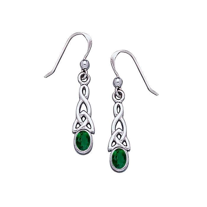 Celtic Knotwork Triquetra Sterling Silver Earrings TE864