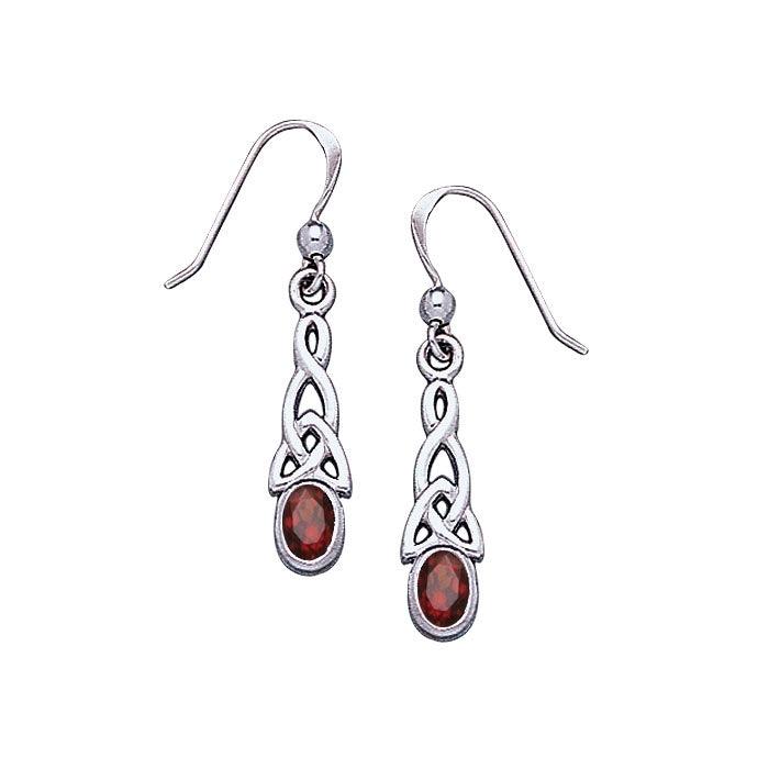 Celtic Knotwork Triquetra Sterling Silver Earrings TE864