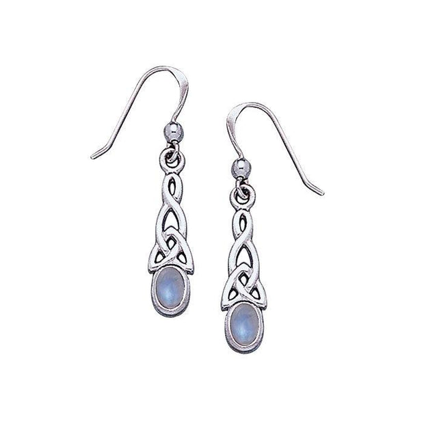 Celtic Knotwork Triquetra Sterling Silver Earrings TE864