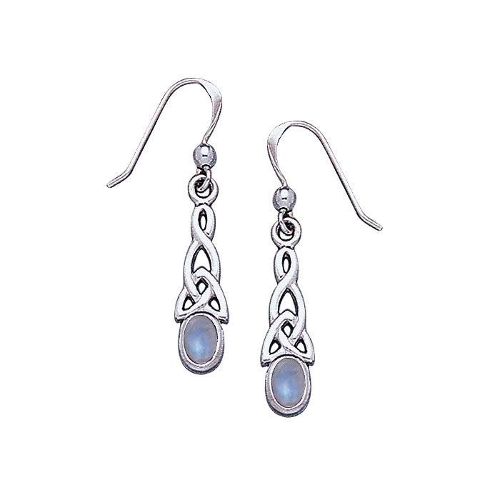 Celtic Knotwork Triquetra Sterling Silver Earrings TE864