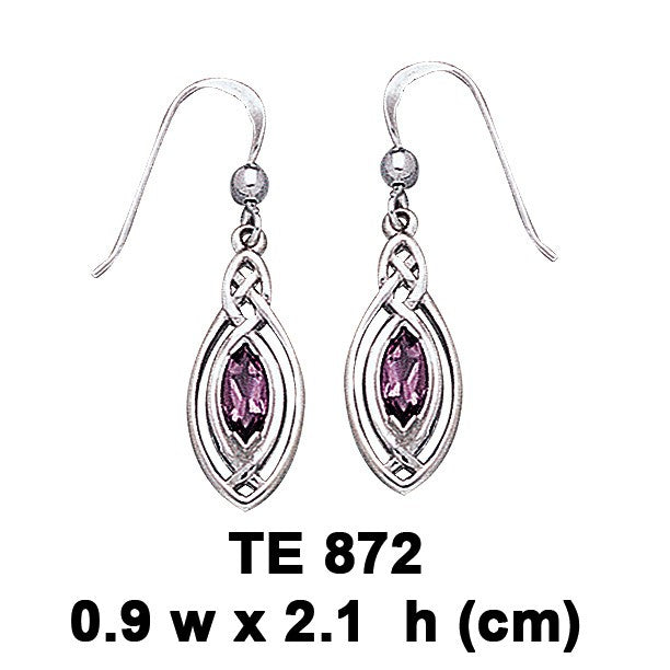 Celtic Knotwork Sterling Silver Earrings TE872