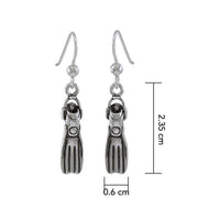 Dive Fin Sterling Silver Hook Earring TE967