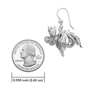 Large Dragon Sterling Silver Earrings TE992