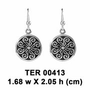 Beautiful perfection ~ Sterling Silver Viking Shield Dangle Earrings Jewelry TER413