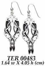 Beautiful Viking affirmation ~ Sterling Silver Urnes Dangle Earrings TER483