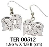 Ancient affinity ~ Viking Borre Sterling Silver Hook Earrings TER512