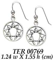 Enneagram Sterling Silver Earrings TER769