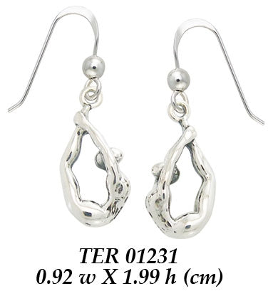Together, we practice Yoga ~ Sterling Silver Earrings TER1231
