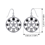 Moon Phase Silver The Star Earrings TER014