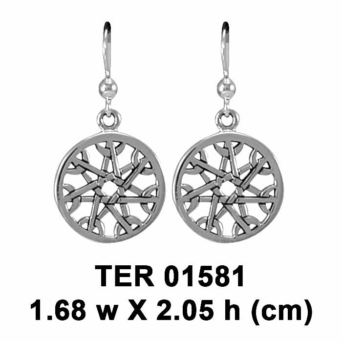 Elven Star Crescent Moon Sterling Silver Earrings TER1581