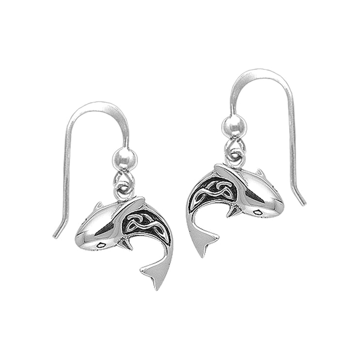 Celtic Shark Silver Earrings TER029
