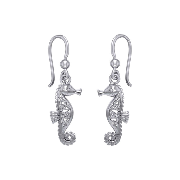 Celtic Knots Seahorse Silver Earrings TER033