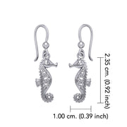 Celtic Knots Seahorse Silver Earrings TER033